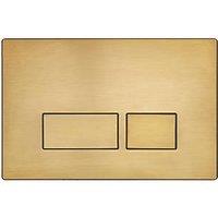 Quad Dual-Flush Flushing Plate Brushed Brass (238RM)