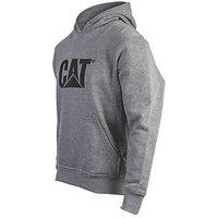 CAT Trademark Hooded Sweatshirt Heather Grey 2X Large 50-52" Chest (238VF)