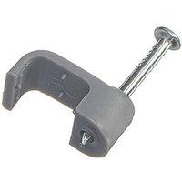 Vimark Grey Flat Single Twin & Earth Cable Clips 2.5mm 100 Pack (238VT)