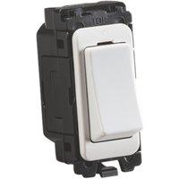 Knightsbridge Curved Edge 20AX Grid SP Control Switch White (239YA)