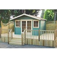 Shire Caledonian 14' x 14' (Nominal) Apex Timber Log Cabin (24012)