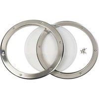 Mottez Round Porthole Vision Panel 390mm Brushed & Polished Steel (2406R)