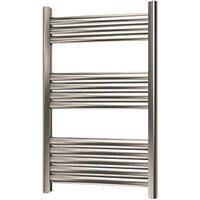 Towelrads 800mm x 500mm 1166BTU Grey / Silver Flat Designer Towel Radiator (240RY)