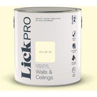 LickPro 2.5Ltr Yellow 05 Vinyl Matt Emulsion Paint (240TM)