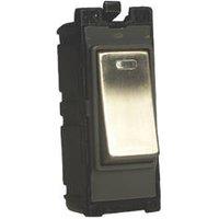 Varilight PowerGrid 20AX Grid DP Control Switch Brushed Steel with Neon with Colour-Matched Inserts (24118)