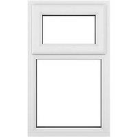 Crystal Top Opening Clear Triple-Glazed Casement White uPVC Window 610mm x 1115mm (241JM)