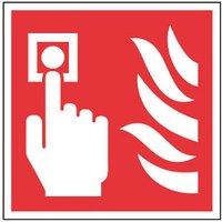 Essentials Non Photoluminescent "Fire Alarm Call Point" Sign 100mm x 100mm (242FG)