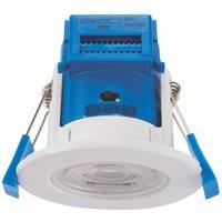 Saxby ShieldECO 500 Fixed Fire Rated LED Recessed Downlight Matt White 5W 500lm (242VX)