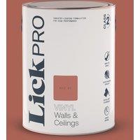 LickPro 5Ltr Red 01 Vinyl Matt Emulsion Paint (243TM)
