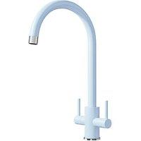 ETAL Sorrento Twin Lever Kitchen Mixer Tap Pastel Blue (244FJ)