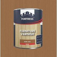 Fortress 750ml Dark Oak Gloss Water-Based Interior Furniture Varnish (244JM)