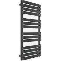 Terma 1110mm x 500mm 2046BTU Black Flat Electric Towel Radiator (244RH)