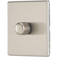 Contactum Lyric 1-Gang 2-Way LED Dimmer Switch Brushed Steel (244RK)