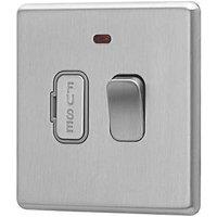 Arlec 13A Switched Fused Spur with Neon Stainless Steel with Colour-Matched Inserts (244RU)