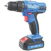 Hyundai HY2175 18V 1 x 1.5Ah Li-Ion Cordless Drill Driver with Accessory Set (244TF)