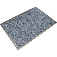 COBA Vyna-Plush Entrance Mat Black/Blue 0.9m x 0.6m x 7mm (2452V)