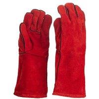 Site Leather MIG Welders Gauntlets Red Large (245FR)