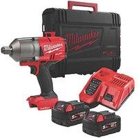 Milwaukee M18 ONEFHIWF34-502X FUEL 18V 2 x 5.0Ah Li-Ion RedLithium Brushless Cordless ONE-KEY Impact Wrench (246GE)