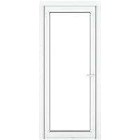 Crystal Fully Glazed 1-Clear Light Left-Handed White uPVC Back Door 2090mm x 840mm (246JM)