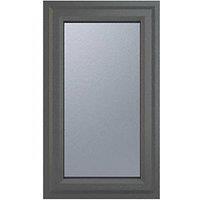 Crystal Right-Hand Opening Clear Triple-Glazed Casement Anthracite on White uPVC Window 610mm x 965mm (246JN)