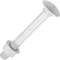 Timco Exterior Coach Bolts Carbon Steel Organic Silver Coating M12 x 100mm 10 Pack (246KG)