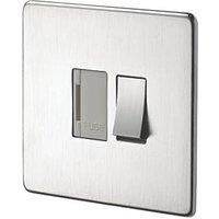 Crabtree Platinum 13A Switched Fused Spur Satin Chrome with White Inserts (24746)