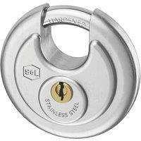 Smith & Locke Stainless Steel Disc Padlock 80mm (247FC)