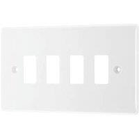 British General Nexus Grid 4-Module Grid Faceplate White (247PY)