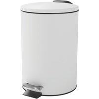 Koros Pedal Bin White Gloss 3Ltr (247RE)