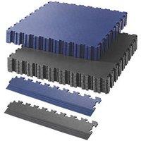 Garage Floor Tile Company X Joint Double Garage Interlocking Floor Tile Pack Blue/Graphite 27m 117 Pieces (247RV)
