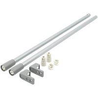 Hafele Drawer Rail Set Grey 450mm 2 Pack (2498V)