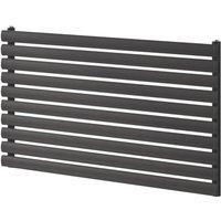 Ximax Fortuna 584mm x 1200mm 2587BTU Black / Silver Horizontal Designer Radiator (249GL)