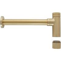 Highlife Bathrooms Round Metal Bottle Trap Brushed Brass 50mm (249RW)