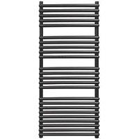 Towelrads 1200mm x 500mm 2098BTU Black Flat Designer Towel Radiator (249RY)