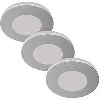 Sensio Apex TrioTone Round LED Under Cabinet Lights Steel 4.8W 100lm 3 Pack (250PE)