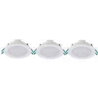 Sylvania SylSpot Neos Fixed LED Recessed Spotlight White 4.8W 400lm 3 Pack (250VN)