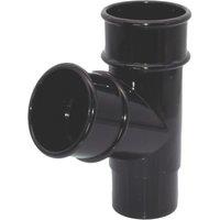 FloPlast MiniFlo Round Downpipe Branch Black 50mm (250YE)
