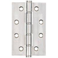 Smith & Locke Polished Stainless Steel Grade 7 Fire Rated Washered Hinges 102mm x 67mm 2 Pack (2515J)