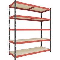 RB Boss Fastlok UDL/PC 5-Tier Metal Garage Shelving Unit 1200mm x 450mm x 1800mm (251TW)