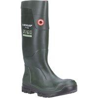 Dunlop TerraPro Size 8 Green Steel Toe Cap Safety Wellies (251VU)