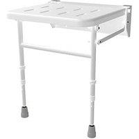 Nymas Wall Mounted Shower Seat with Legs White (252JM)
