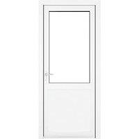 Crystal 1-Panel 1-Clear Light Right-Handed White uPVC Back Door 2090mm x 840mm (252JP)