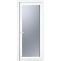 Crystal Fully Glazed 1-Obscure Light Right-Handed White uPVC Back Door 2090mm x 920mm (252KF)