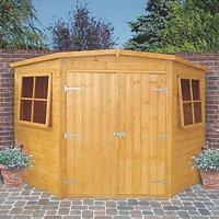 Shire 10' x 10' (Nominal) Pent Shiplap T&G Timber Corner Shed (2531X)