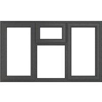 Crystal Top, Left & Right-Hand Opening Clear Triple-Glazed Casement Anthracite on White uPVC Window 1770mm x 1040mm (253JN)