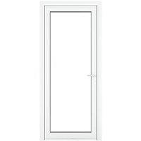 Crystal Fully Glazed 1-Clear Light Left-Handed White uPVC Back Door 2090mm x 840mm (254JP)