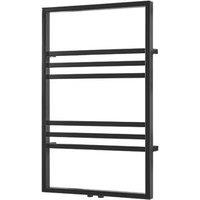 Towelrads 800mm x 500mm 1095BTU Black Flat Designer Towel Radiator (254RY)