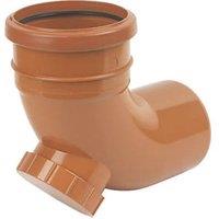 FloPlast Push-Fit 87.5 Single Socket Access Bend 110mm (25567)
