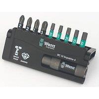 Wera Bit-Check 10 Impaktor 4 1/4" Hex Shank Mixed Bit Set 10 Pieces (255FW)