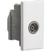 Knightsbridge Screened Modular Coaxial TV Socket White (255YA)